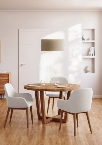 KAVE HOME Nahla spisebord, rundt - naturlig akasietre (120)