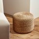 KAVE HOME Someina rund fotsttte i naturfiber,  40 cm