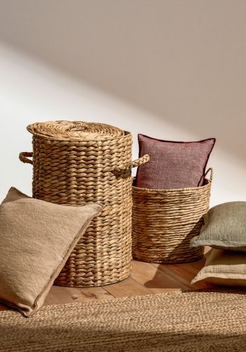 KAVE HOME Yessira skittentyskurv i naturfiber, 55 cm