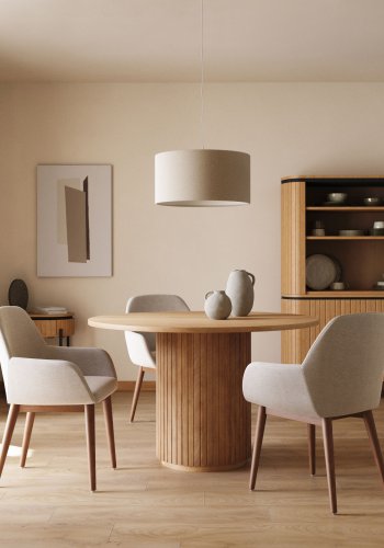 KAVE HOME Licia spisebord, rundt - naturlig mangotre (120)