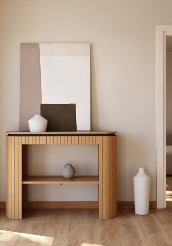 KAVE HOME Licia konsollbord, m. 1 hylle og 1 skuff - naturlig mangotre (120x35)