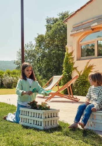 KAVE HOME Rawni hagelekesett med vannkanne, rake og spade