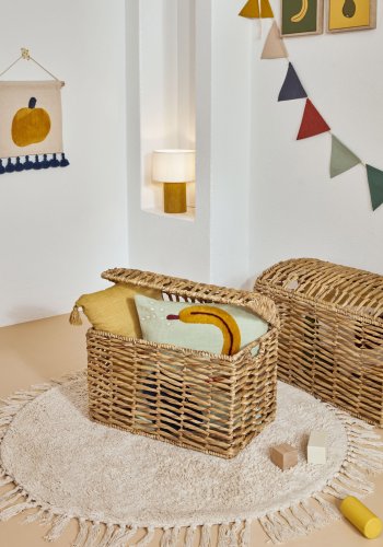 KAVE HOME Bianella bordlampe i flyel i sennep