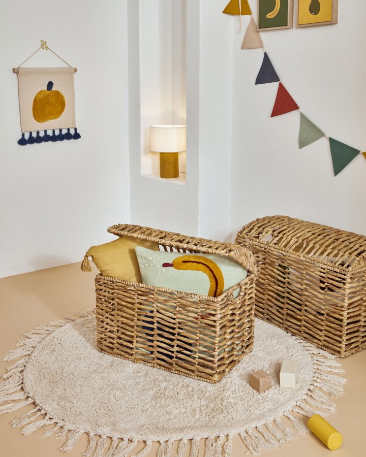 KAVE HOME Bianella bordlampe i flyel i sennep