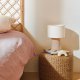 KAVE HOME Bianella bordlampe i flyel i beige