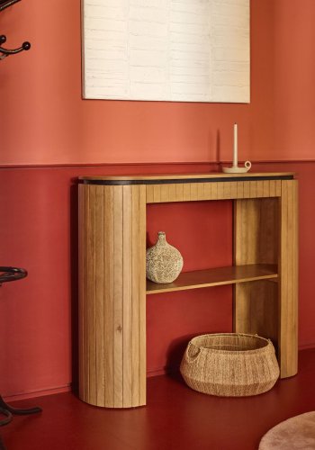 KAVE HOME Licia konsollbord, m. 1 hylle og 1 skuff - naturlig mangotre (120x35)