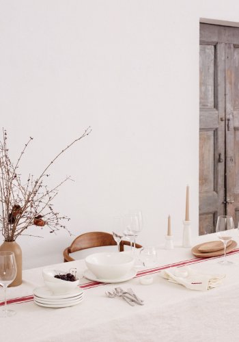 KAVE HOME Pahi stor skl, rund - hvit porselen (24)