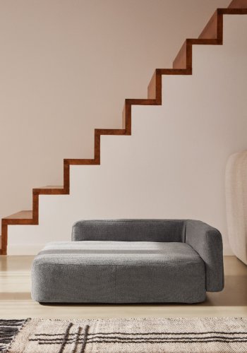 KAVE HOME Bowie trekk til liten hundekurv - mrkegrtt stoff