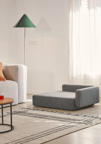 KAVE HOME Bowie-trekk til stor hundekurv - mrkegrtt stoff