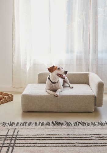 KAVE HOME Bowie trekk for liten hundekurv - beige stoff