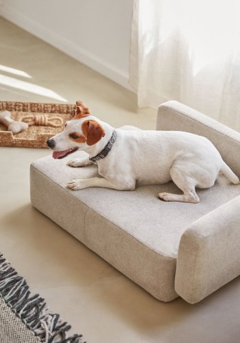 KAVE HOME Bowie trekk for liten hundekurv - beige stoff