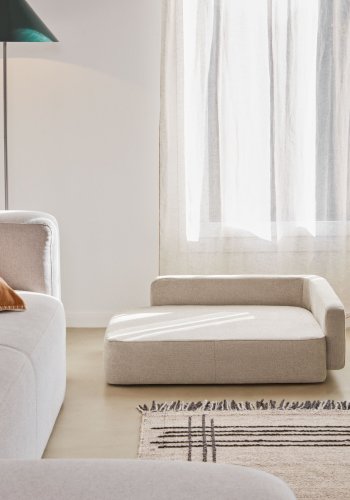 KAVE HOME Bowie-trekk til stor hundekurv - beige stoff