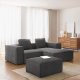 KAVE HOME Blok sofa, m. h�jre chaiselong - gr� fl�jl