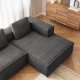 KAVE HOME Blok sofa, m. h�jre chaiselong - gr� fl�jl