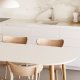 KAVE HOME Oqui spisebord, m. 2 ekstra plater - hvit MDF og bk (90(170)x90)