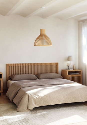 KAVE HOME Beyla sengegavl - natur asketr� (til 180 cm seng)