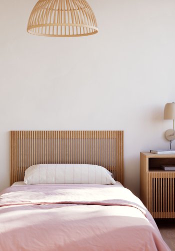 KAVE HOME Beyla sengegavl - naturlig asketre (for 90 cm senger)