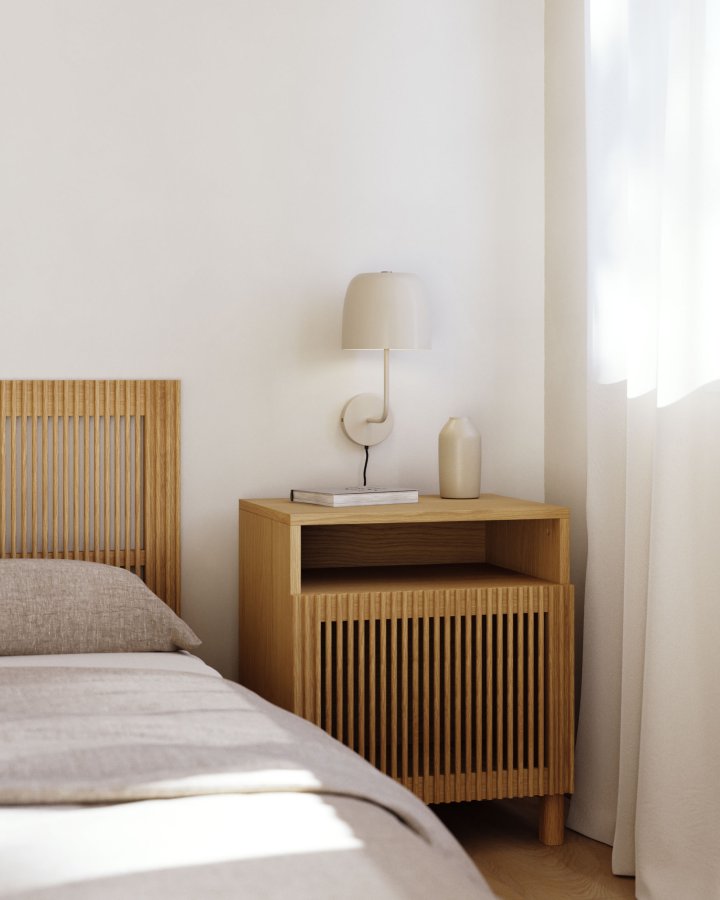 KAVE HOME Alish vegglampe - beige metall