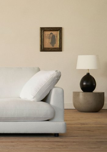 KAVE HOME Gala 3-seters sofa - hvitt stoff (210cm)