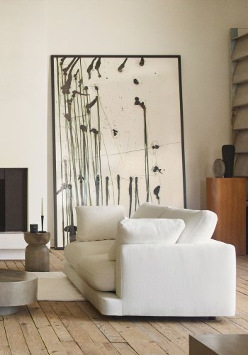 KAVE HOME Gala 3-seters sofa - hvitt stoff (210cm)