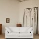 KAVE HOME Gala 3-seters sofa - hvitt stoff (210cm)