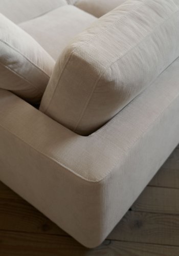 KAVE HOME Gala 3 pers. sofa, m. dobbelt chaiselong - beige stof (210cm)