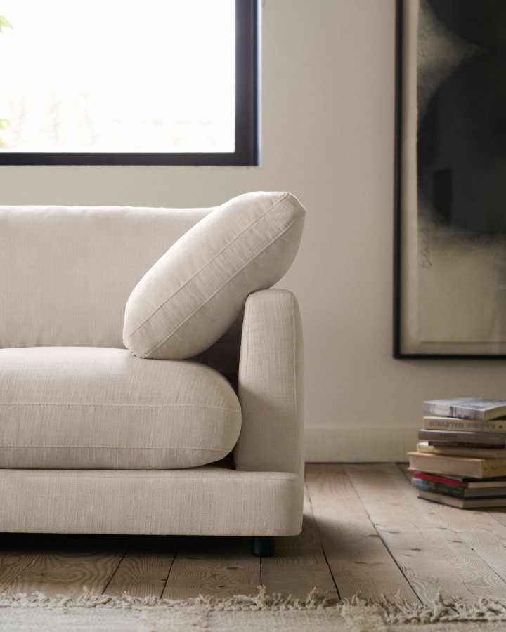 KAVE HOME Gala 6-seters sofa - beige stoff (390cm)