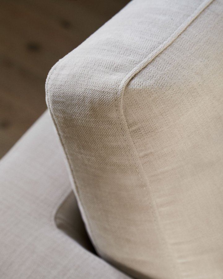 KAVE HOME Gala 4-seters sofa, med hyre sjeselong - beige stoff (300cm)