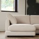 KAVE HOME Gala 4-seters sofa, med venstre sjeselong - beige stoff (300 cm)
