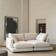 KAVE HOME Gala 3 pers. sofa, m. dobbelt chaiselong - beige stof (210cm)