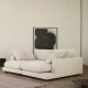 KAVE HOME Gala 3 pers. sofa, m. dobbelt chaiselong - beige stof (210cm)