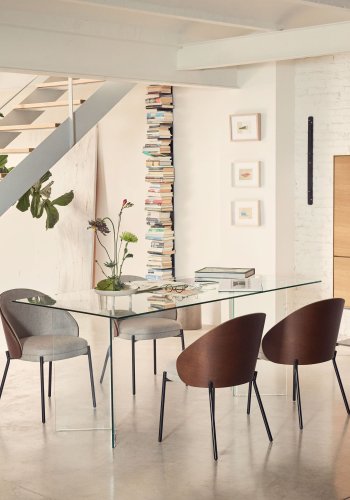 KAVE HOME Burano spisebord - klart glass (180x90)