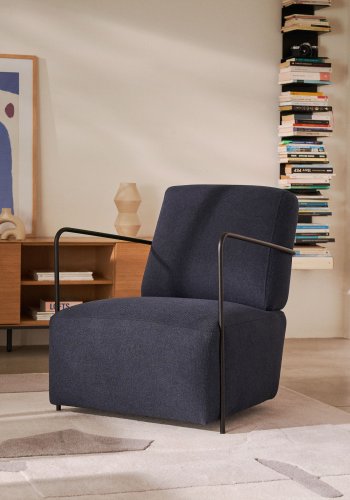 KAVE HOME Gamer lenestol - bltt stoff og sort stl