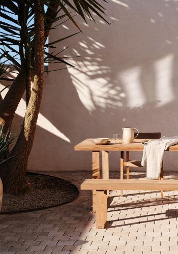 KAVE HOME Canadell hagebord, rektangulrt - naturlig resirkulert teak (220x100)