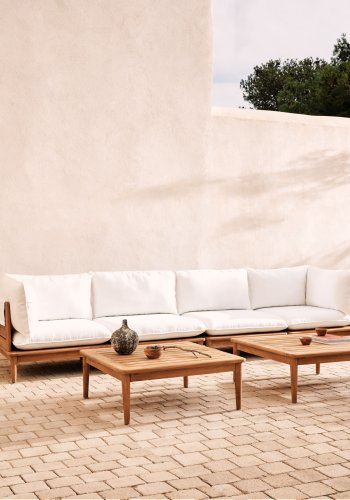 KAVE HOME Portitxol hagebord, firkantet - naturlig teak (80x80)