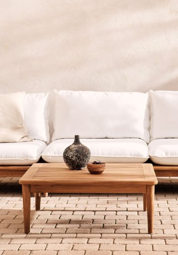 KAVE HOME Portitxol hagebord, firkantet - naturlig teak (80x80)