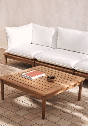 KAVE HOME Portitxol hagebord, firkantet - naturlig teak (80x80)