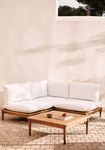 KAVE HOME Portitxol hagebord, firkantet - naturlig teak (80x80)