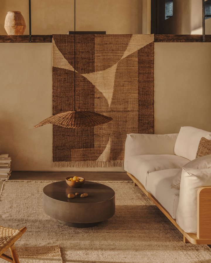 KAVE HOME Bisbal taklampeskjerm, kologisk - naturlig rotting (80)