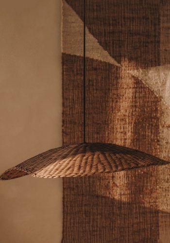 KAVE HOME Bisbal taklampeskjerm, kologisk - naturlig rotting (80)