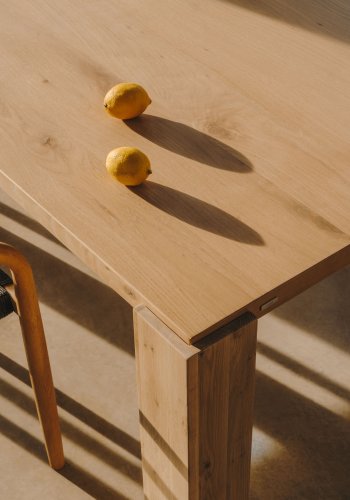 KAVE HOME Deyanira spisebord, rektangulrt - naturlig eikefiner og eiketre (220x110)