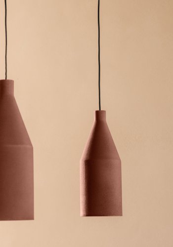 KAVE HOME Peralta taklampe, rund - terrakottametall (15)