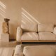 KAVE HOME Oaq 3-seters sofa - beige stoff (225cm)