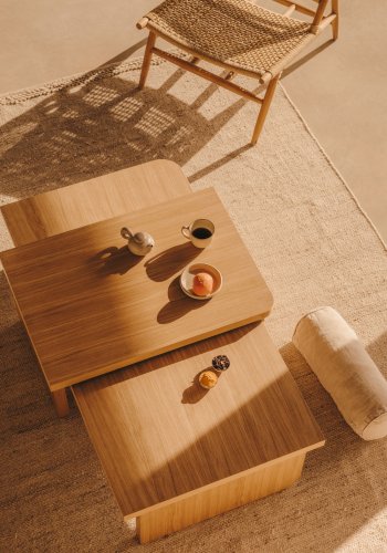 KAVE HOME Oaq salongbord, rektangulrt - naturlig eikefiner (140x75)