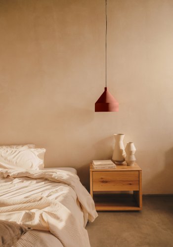 KAVE HOME Peralta taklampe, rund - terrakottametall (30)