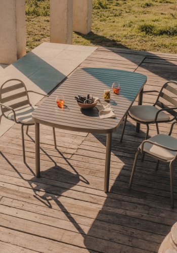 KAVE HOME Joncols hagebord, rektangulrt - grnn aluminium (180x90)