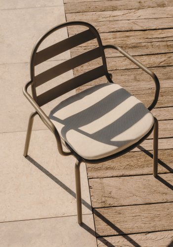 KAVE HOME Joncols stolpute, rektangulr - beige stoff (43x41)