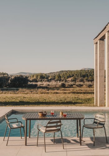 KAVE HOME Joncols hagebord, rektangulrt - grnn aluminium (180x90)