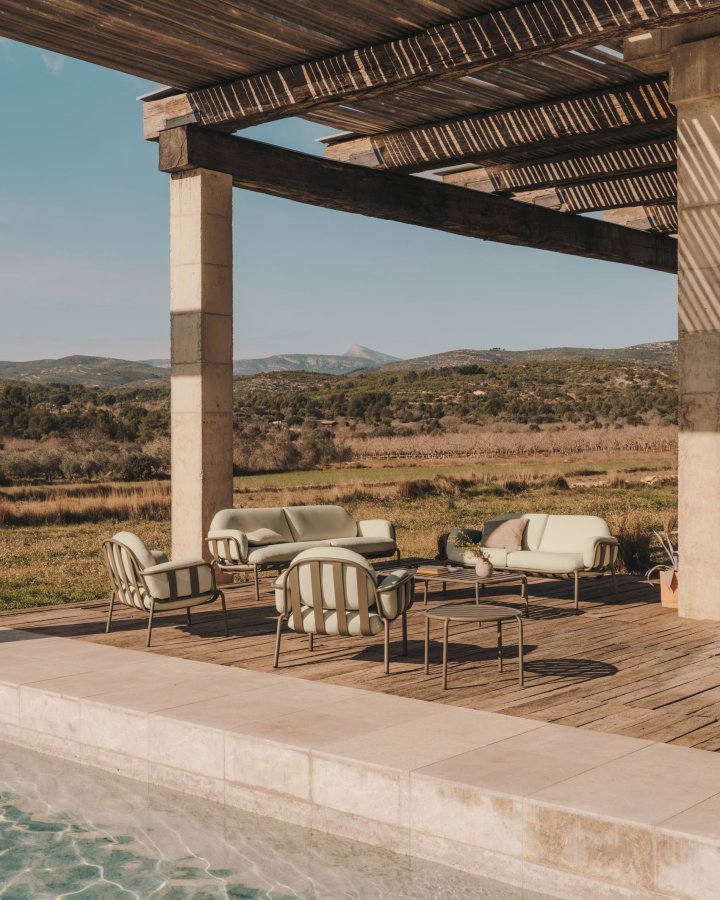 KAVE HOME Joncols hagebord, rektangulrt - grnn aluminium (113x65)