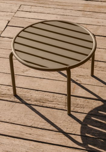 KAVE HOME Joncols hagebord, rundt - gr aluminium (68)